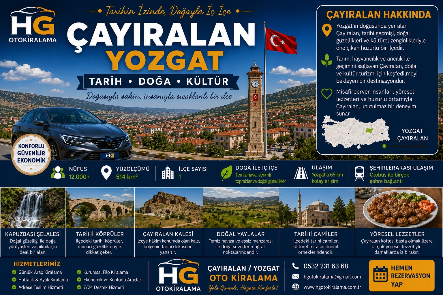 Çayıralan Yozgat araç kiralama | HG Blog