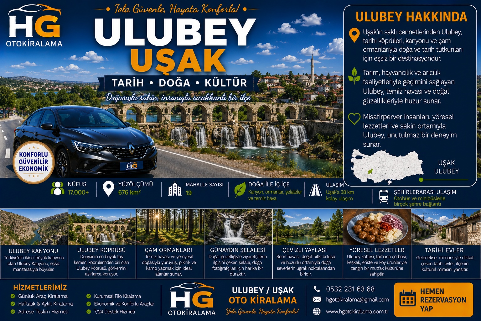 Ulubey Uşak araç kiralama | HG Blog