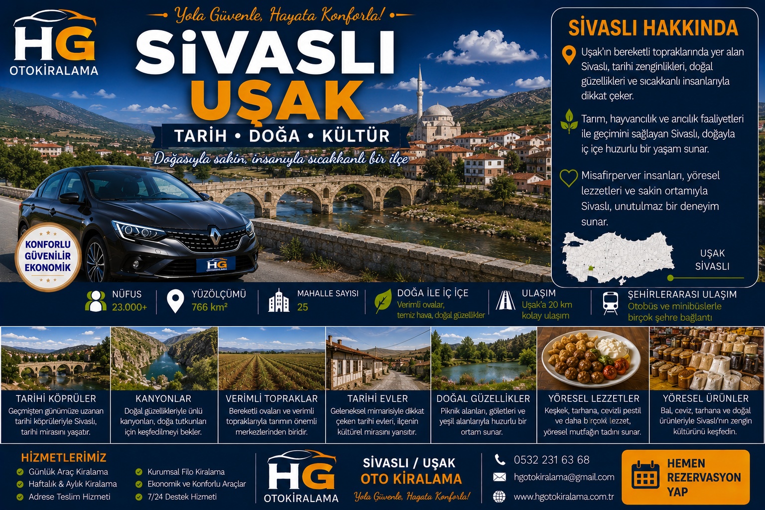 Sivaslı Uşak araç kiralama | HG Blog