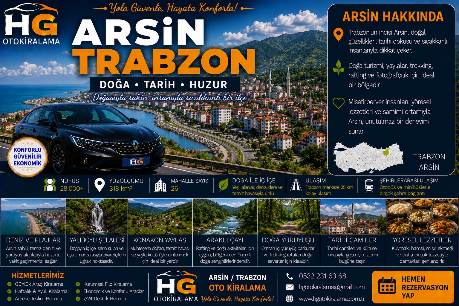 Arsin Trabzon araç kiralama | HG Blog