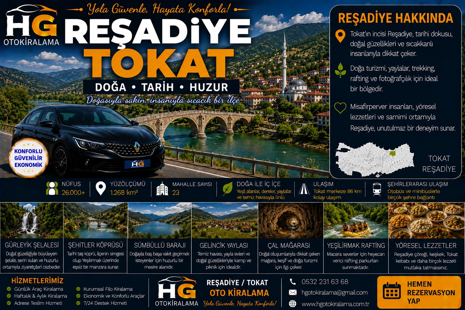Reşadiye Tokat araç kiralama | HG Blog