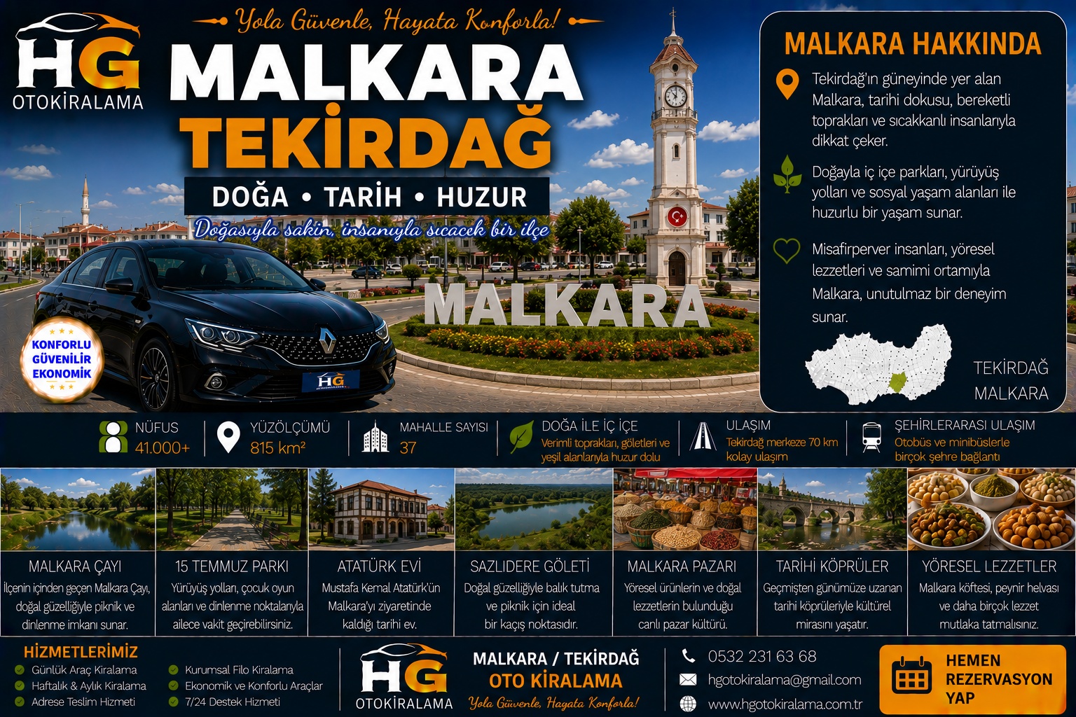 Malkara Tekirdağ araç kiralama | HG Blog