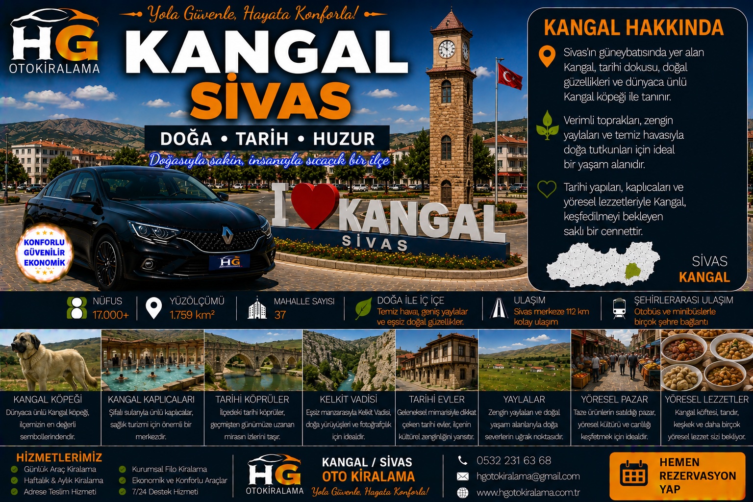 Kangal Sivas araç kiralama | HG Blog