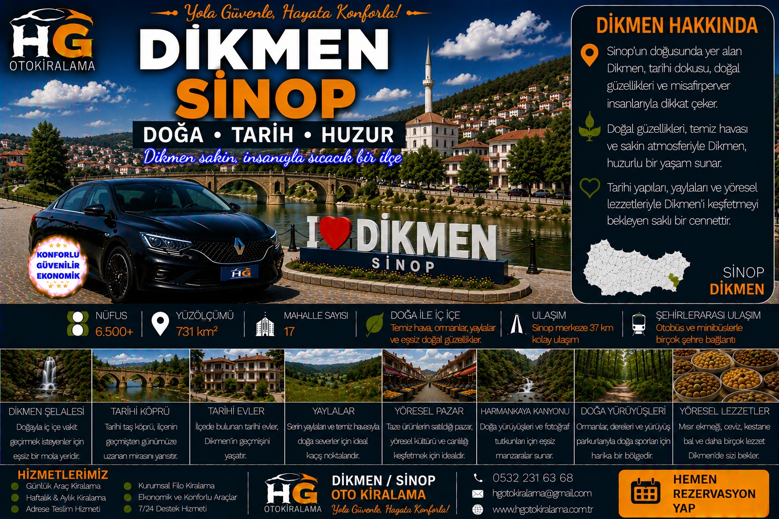 Dikmen Sinop araç kiralama | HG Blog